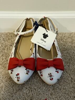 Janie and Jack Disney Minnie Mouse Ballet Flats Shoes Size 4 NWT